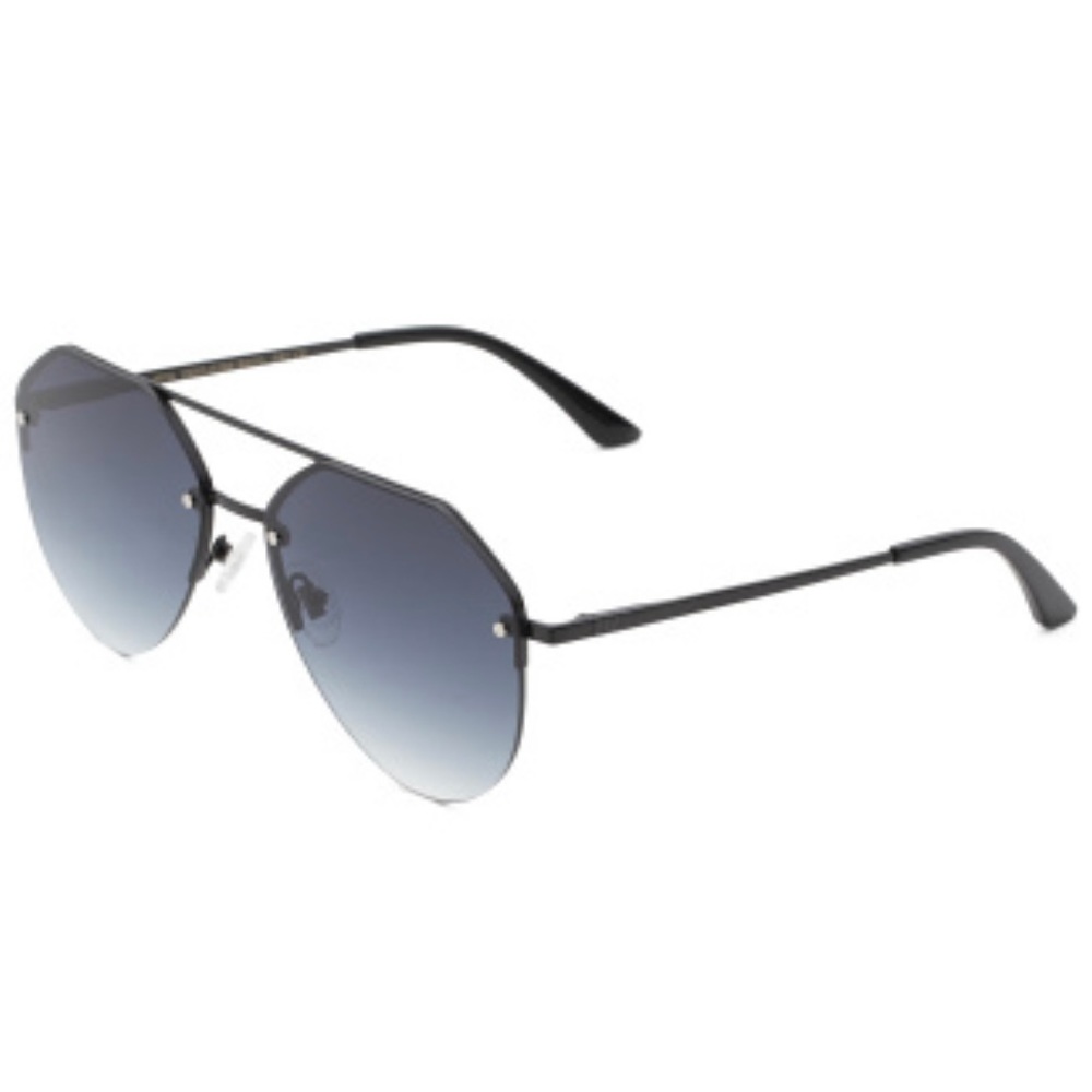 DIFF La Jefa Sunglasses Aviator Black Frame Grey Gradient Lens Robin Arzon - Picture 3 of 9